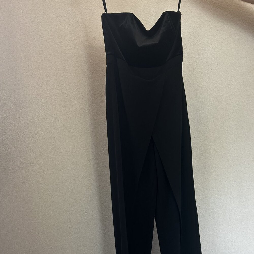 White House Black Market Black Jumpsuit - Velvet Bust - Size 4